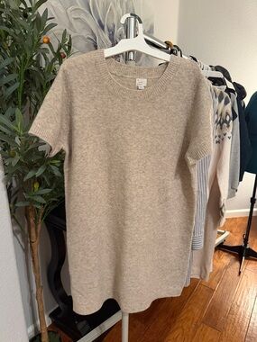 a new day Beige Short Sleeve Knit Dress